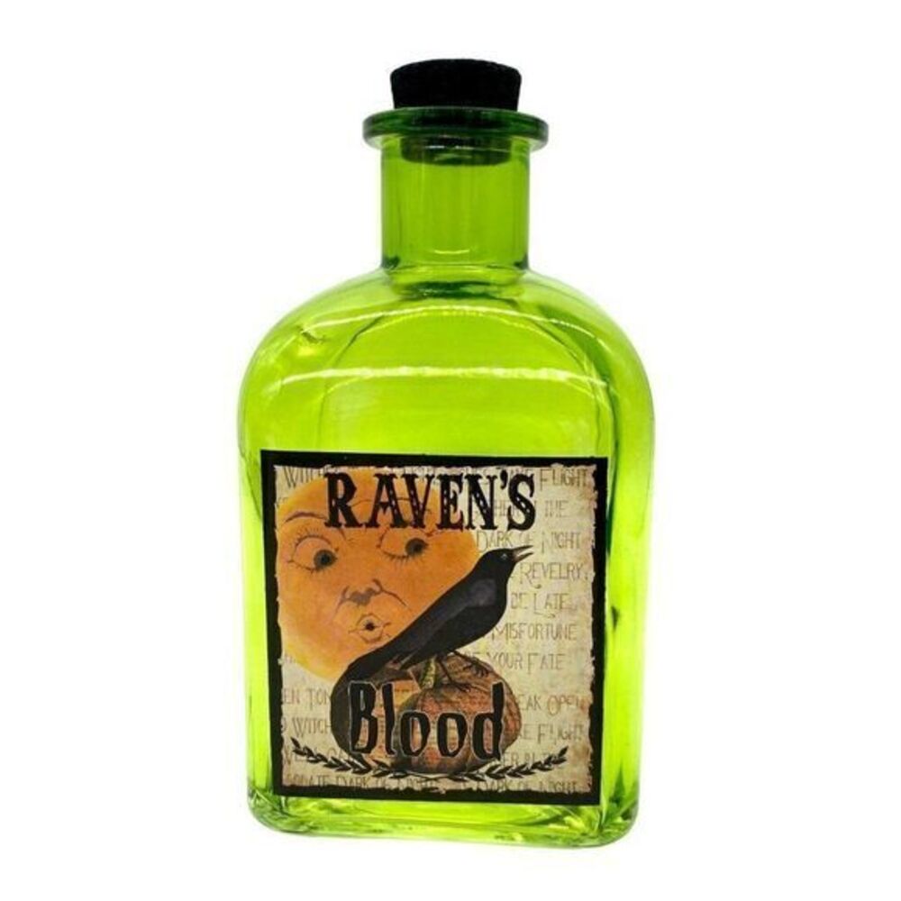 Halloween Potion Raven Apothecary Bottle New